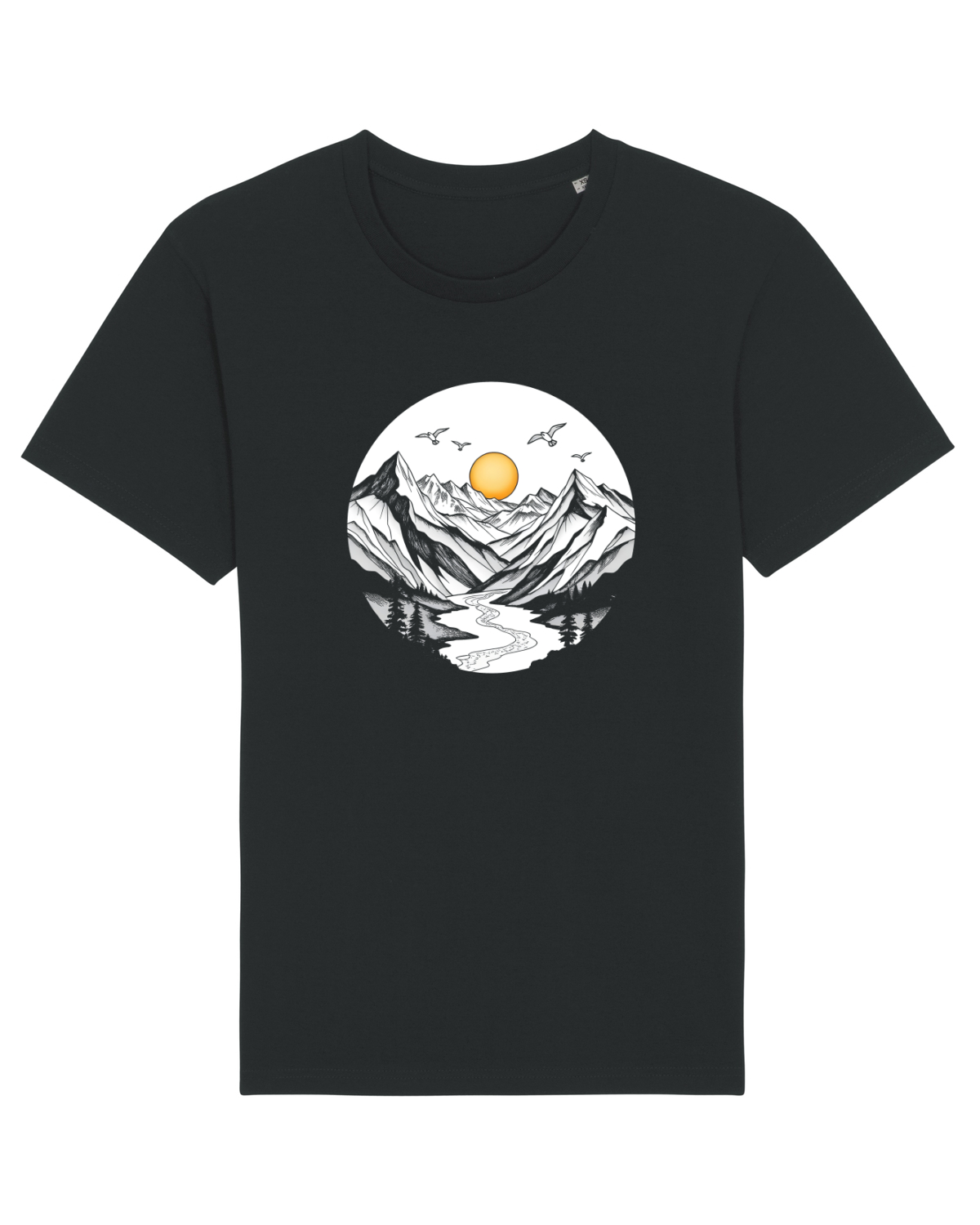 Tricou mânecă scurtă Unisex Rocker Black