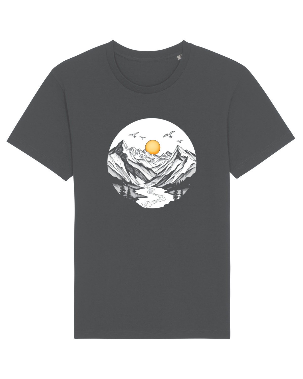 Tricou mânecă scurtă Unisex Rocker Anthracite