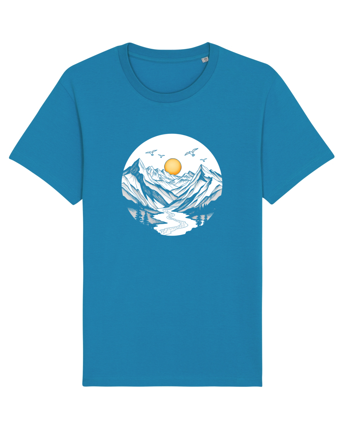 Tricou mânecă scurtă Unisex Rocker Azur