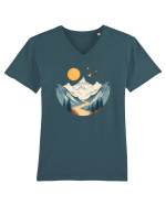 MUNTE - CALATORII 6 Tricou mânecă scurtă guler V Bărbat Presenter