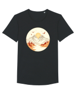 MUNTE - CALATORII 7 Tricou mânecă scurtă guler larg Bărbat Skater