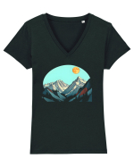 MUNTE - CALATORII 8 Tricou mânecă scurtă guler V Damă Evoker