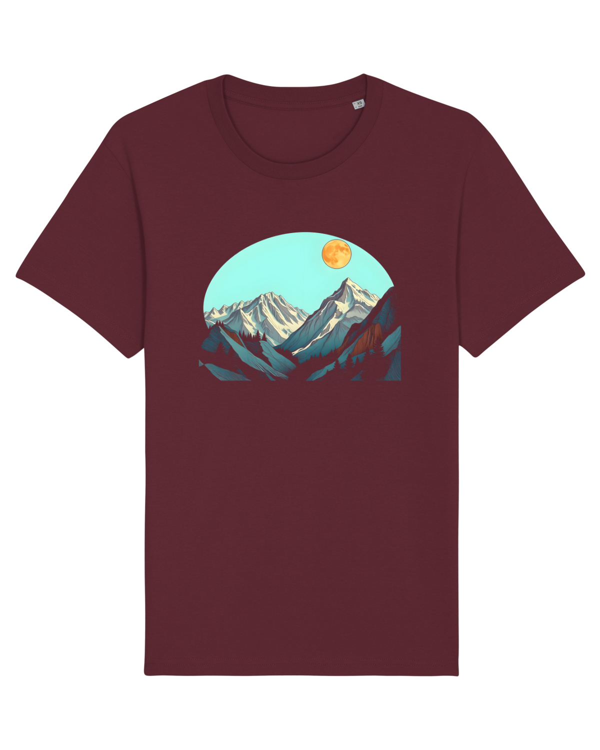 Tricou mânecă scurtă Unisex Rocker Burgundy