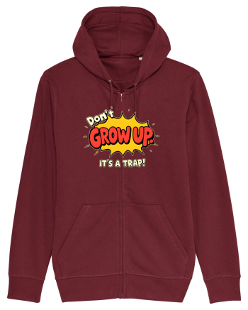 DON`T GROW UP, IT`S A TRAP  - text comics Burgundy