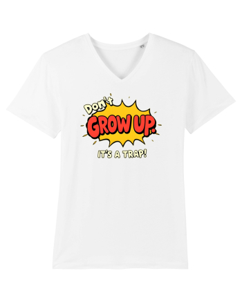 DON`T GROW UP, IT`S A TRAP  - text comics White