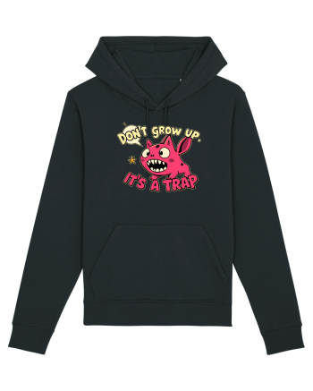 DON`T GROW UP, IT`S A TRAP  - doodle Black