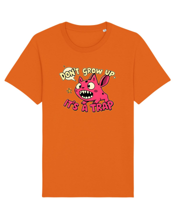 DON`T GROW UP, IT`S A TRAP  - doodle Bright Orange