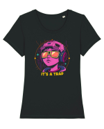 DON`T GROW UP, IT`S A TRAP 2 Tricou mânecă scurtă guler larg fitted Damă Expresser