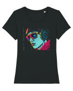 THE FUTURE IS NOW Tricou mânecă scurtă guler larg fitted Damă Expresser