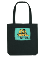 EAT SLEEP TRAVEL REPEAT - Mananca. Dormi. CALATORESTE. Repeta 2 Sacoșă textilă