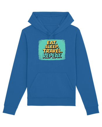 EAT SLEEP TRAVEL REPEAT - Mananca. Dormi. CALATORESTE. Repeta 2 Royal Blue