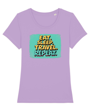 EAT SLEEP TRAVEL REPEAT - Mananca. Dormi. CALATORESTE. Repeta 2 Lavender Dawn