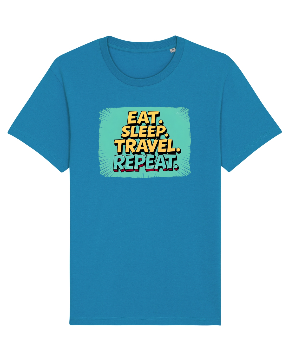 Tricou mânecă scurtă Unisex Rocker Azur