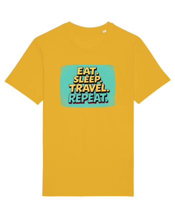 EAT SLEEP TRAVEL REPEAT - Mananca. Dormi. CALATORESTE. Repeta 2 Spectra Yellow