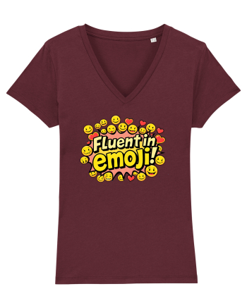 FLUENT IN EMOJI Burgundy