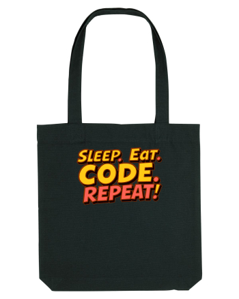 EAT SLEEP CODE REPEAT Black