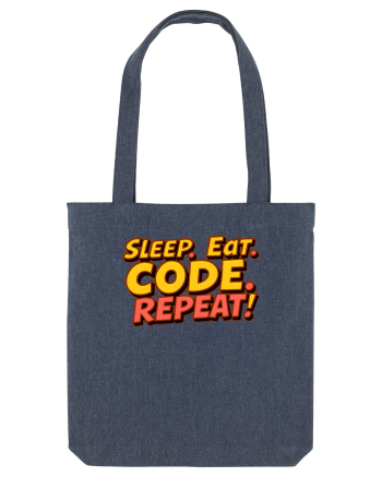 EAT SLEEP CODE REPEAT Midnight Blue