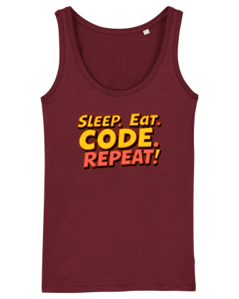 EAT SLEEP CODE REPEAT Burgundy