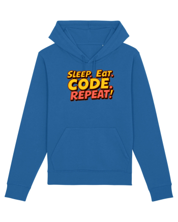 EAT SLEEP CODE REPEAT Royal Blue