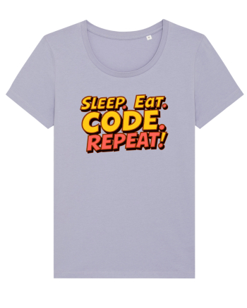 EAT SLEEP CODE REPEAT Lavender