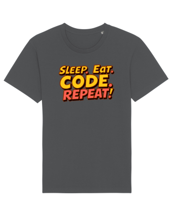 EAT SLEEP CODE REPEAT Anthracite