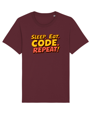 EAT SLEEP CODE REPEAT Burgundy