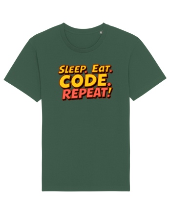 EAT SLEEP CODE REPEAT Bottle Green