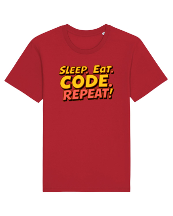 EAT SLEEP CODE REPEAT Red