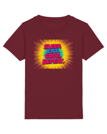 EAT SLEEP CODE REPEAT 2 Burgundy