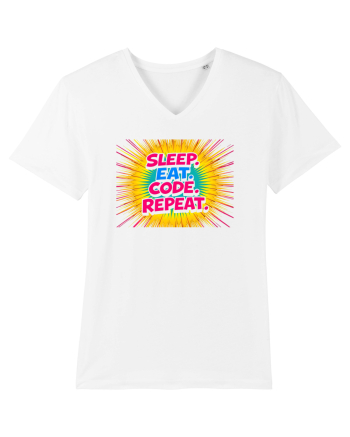 EAT SLEEP CODE REPEAT 2 White