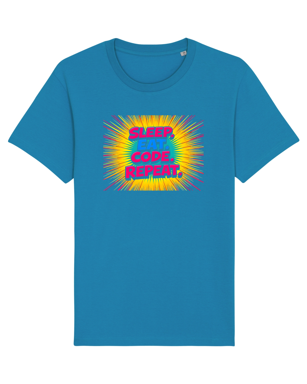 Tricou mânecă scurtă Unisex Rocker Azur