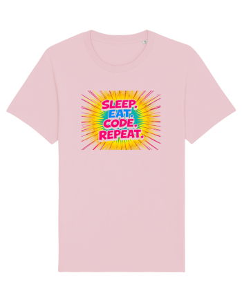 EAT SLEEP CODE REPEAT 2 Cotton Pink