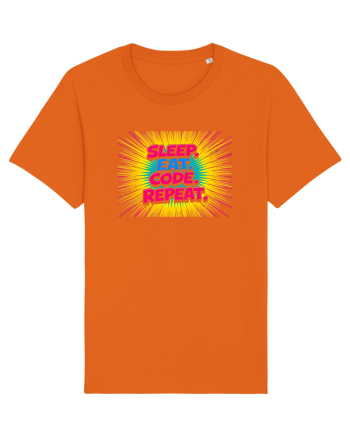 EAT SLEEP CODE REPEAT 2 Bright Orange