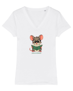 SOARECE DE BIBLIOTECA 2 Tricou mânecă scurtă guler V Damă Evoker