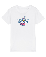 WILL WORK FOR BUBBLE TEA Tricou mânecă scurtă  Copii Mini Creator