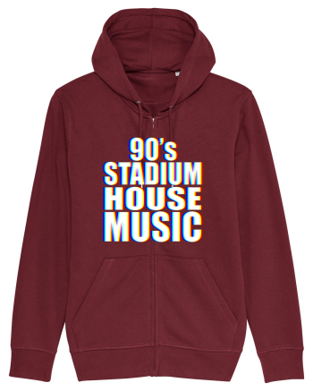 90's Stadium House Music Burgundy