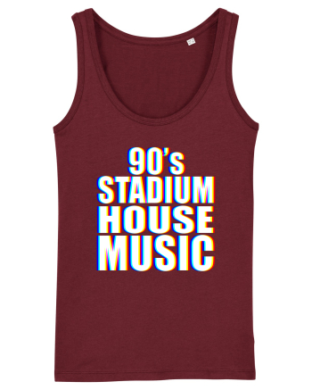 90's Stadium House Music Burgundy