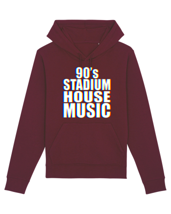 90's Stadium House Music Burgundy