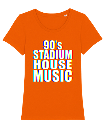 90's Stadium House Music Bright Orange