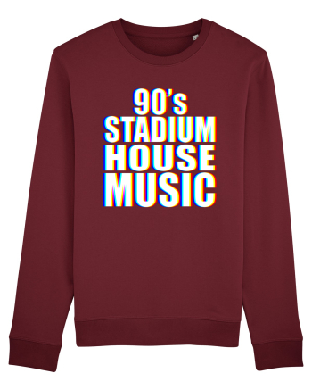 90's Stadium House Music Burgundy
