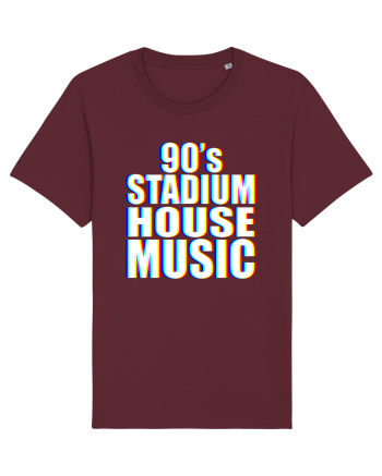 90's Stadium House Music Burgundy
