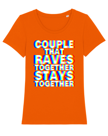 Couple that Raves Together Stays Together Bright Orange