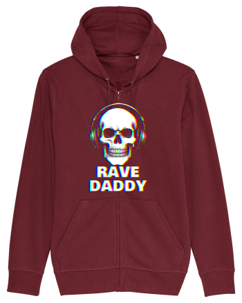 Rave Daddy EDM Skull Burgundy