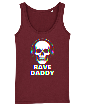 Rave Daddy EDM Skull Burgundy