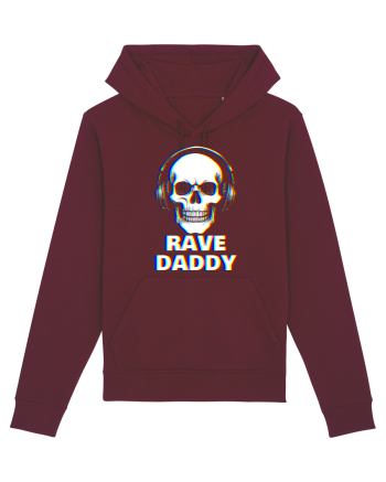 Rave Daddy EDM Skull Burgundy
