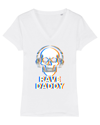 Rave Daddy EDM Skull White