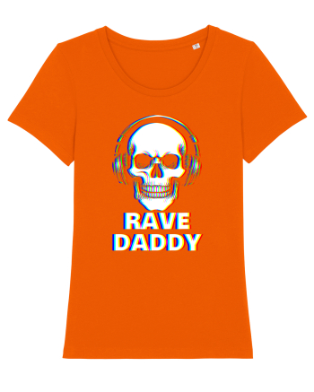 Rave Daddy EDM Skull Bright Orange