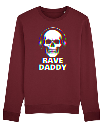 Rave Daddy EDM Skull Burgundy