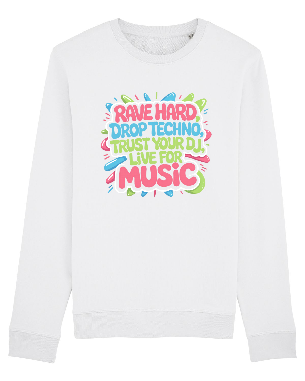 Bluză mânecă lungă Unisex Rise White