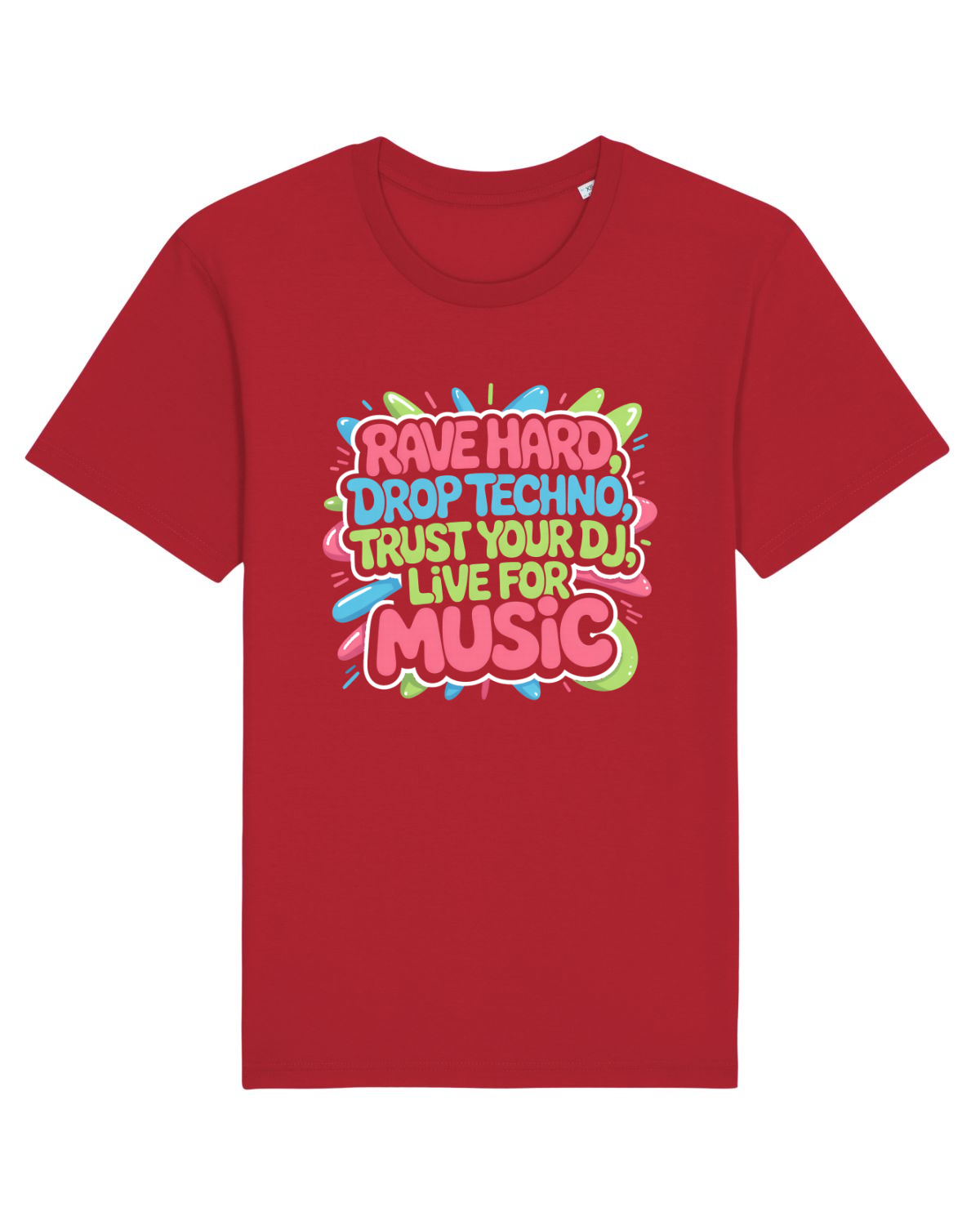 Tricou mânecă scurtă Unisex Rocker Red